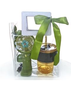 茶色咖啡杯随身风扇礼盒